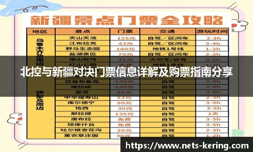 北控与新疆对决门票信息详解及购票指南分享